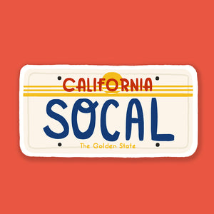 SoCal License Plate California Sticker