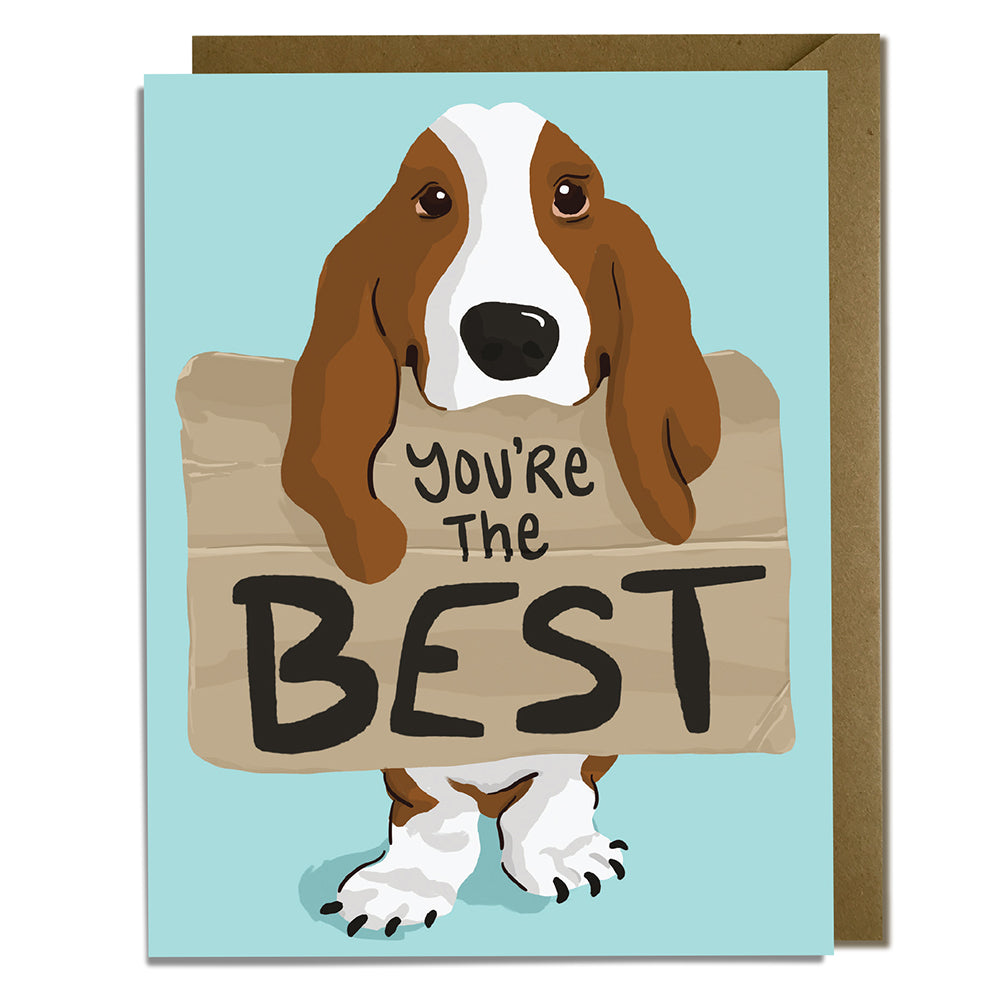 Basset Hound You're the Best Card