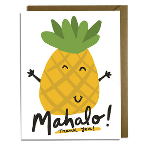 Mahalo Pineapple - Thank You Card