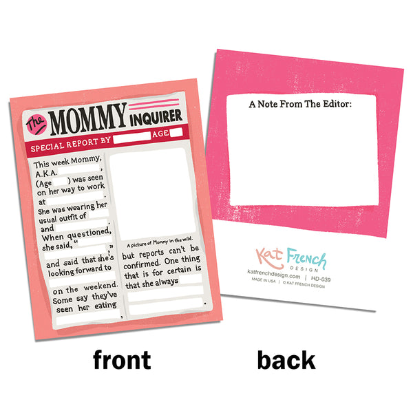 Mother's Day Fill in the Blank Card