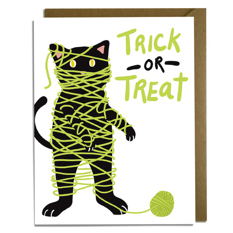 Mummy Cat - Halloween Card