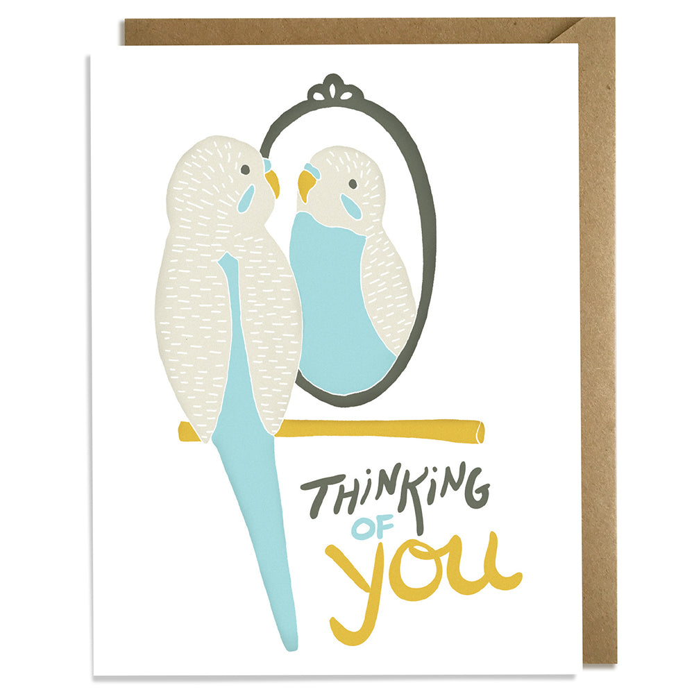 Thinking of You Birds Letterpress Card