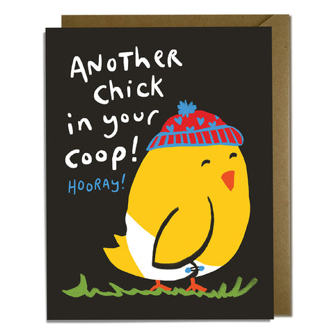 Another Chick in the Coop Baby Card