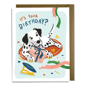 Dog Destroy Birthday Card