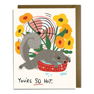 Hot Squirrel Love Card