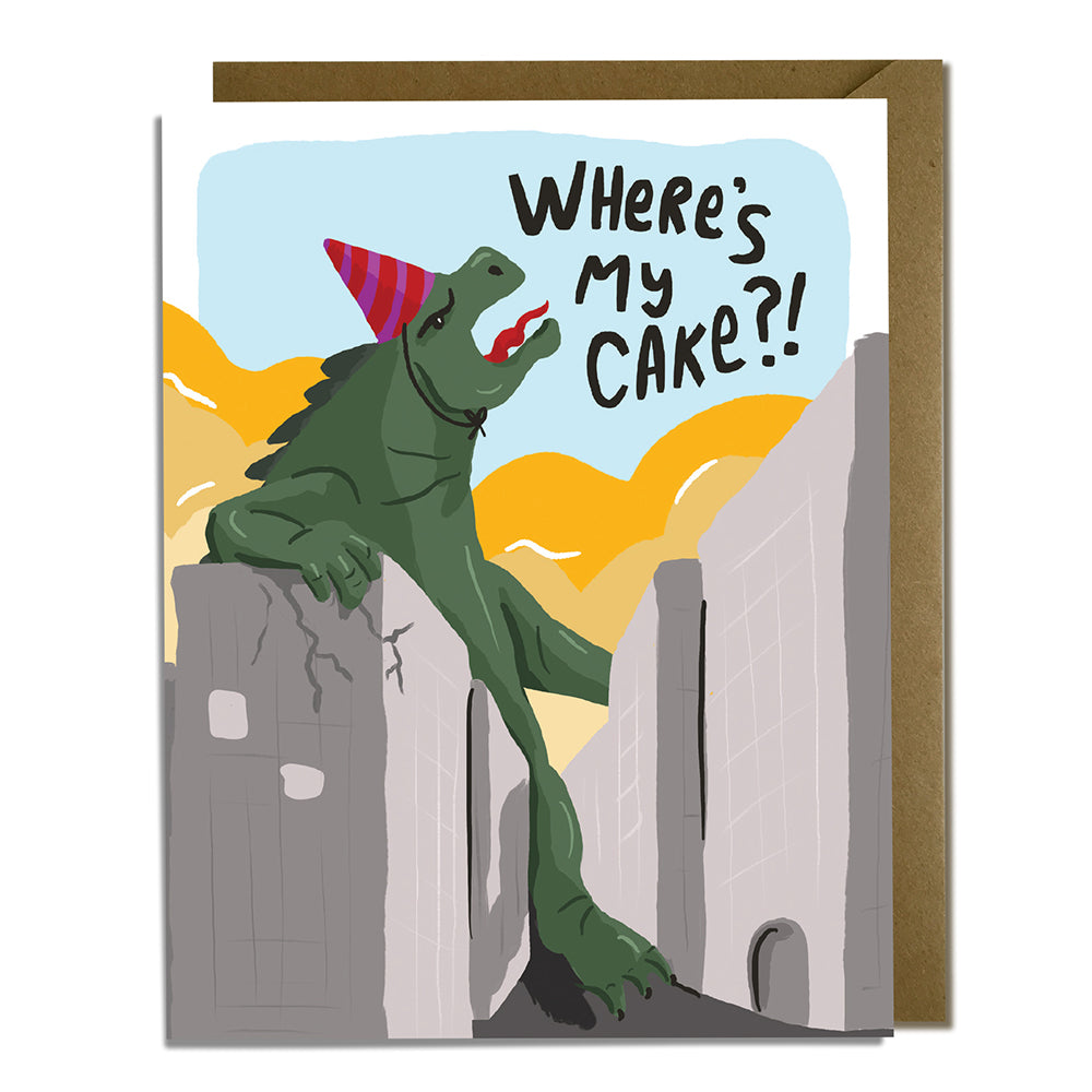 Lizard Monster Birthday Card – Kat French Design for Godzilla Valentine Cards Printable Free