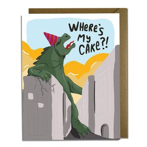 Lizard Monster Birthday Card