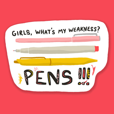 Pens Funny Sticker