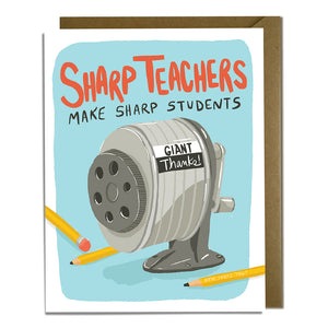 Sharp Teachers Thank You & Appreciation Card