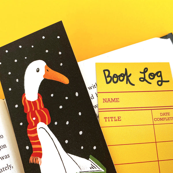 Silly Goose Bookmark - Double Sided with Book Log