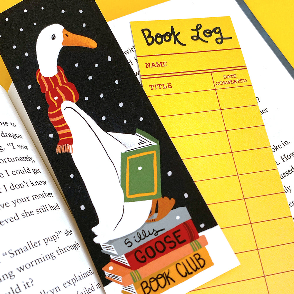 Silly Goose Bookmark - Double Sided with Book Log