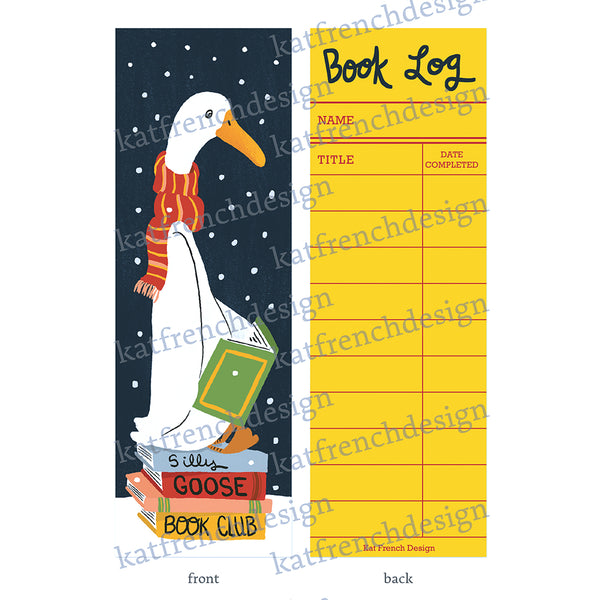 Silly Goose Bookmark - Double Sided with Book Log