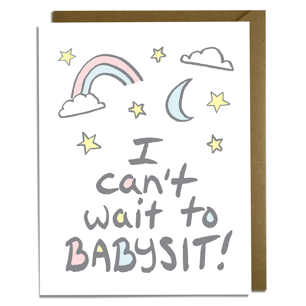 Can't Wait to Babysit - Baby Card