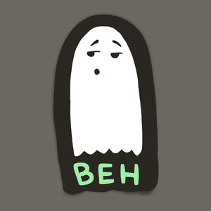 Beh Apathetic Ghost Sticker