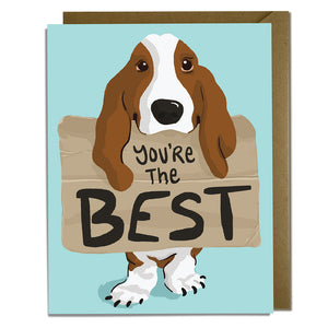 Basset Hound You're the Best Card