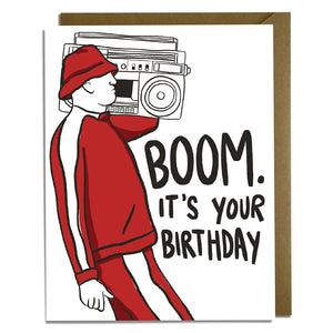 Boom Box Birthday Card