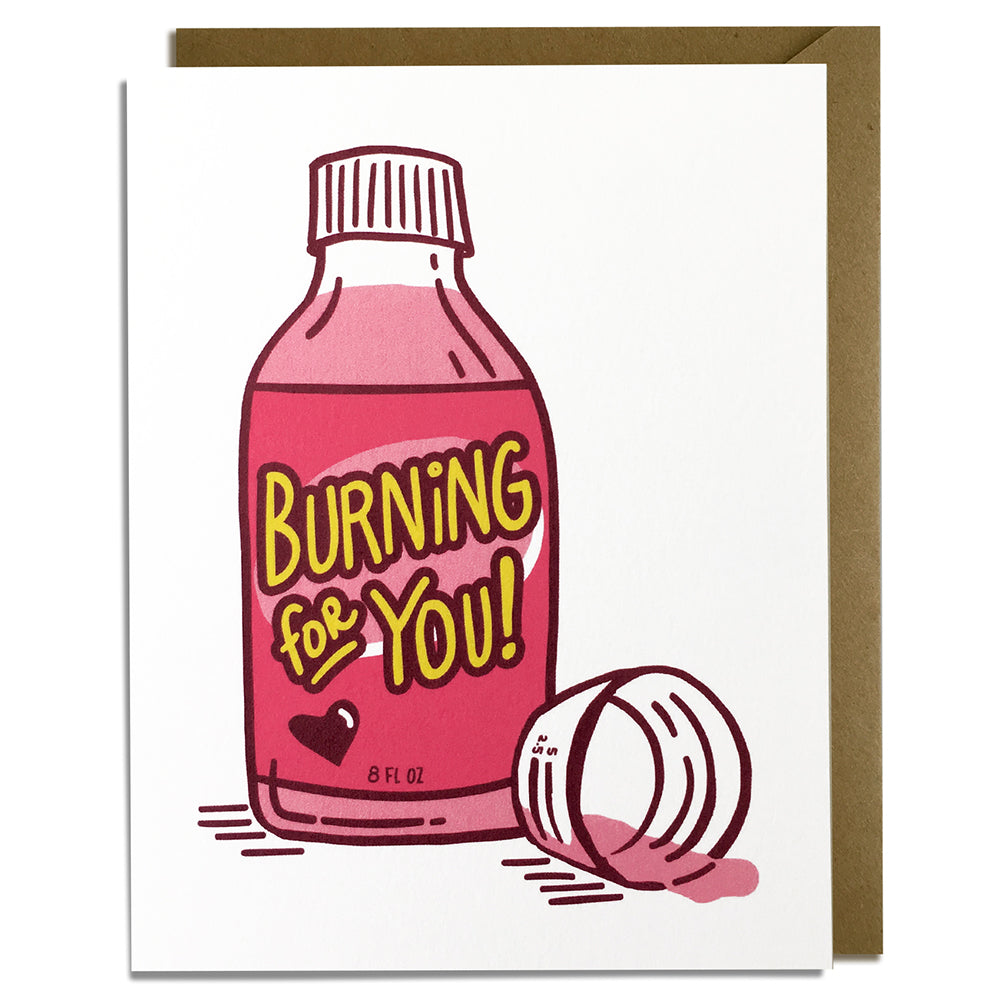 Burning For You - Love Card