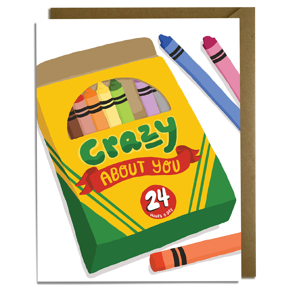 Crazy About You Crayons - Love Card