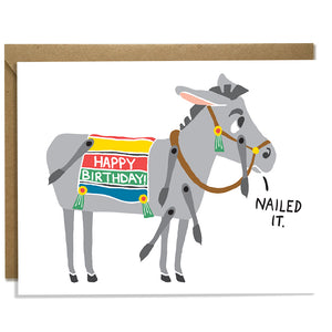 Nailed It Donkey - Birthday Card