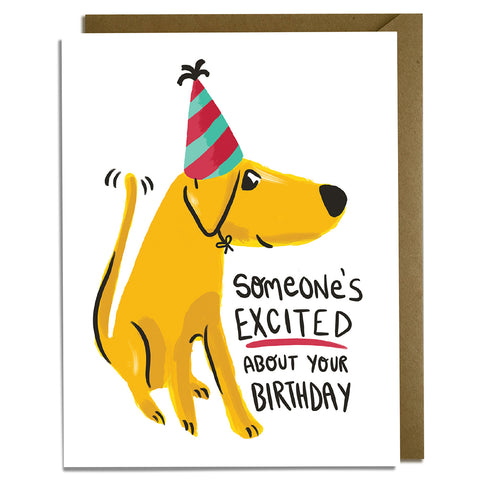 Excited Dog Birthday Card
