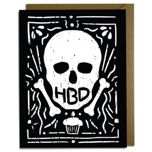 HBD Skull Birthday Card
