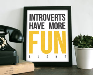 Introverts Yellow - Art Print