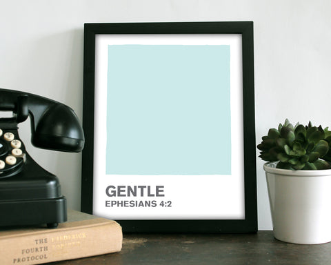 Gentle Aqua Color Swatch- Art Print