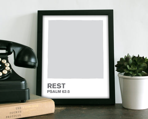 Rest Grey Color Swatch- Art Print