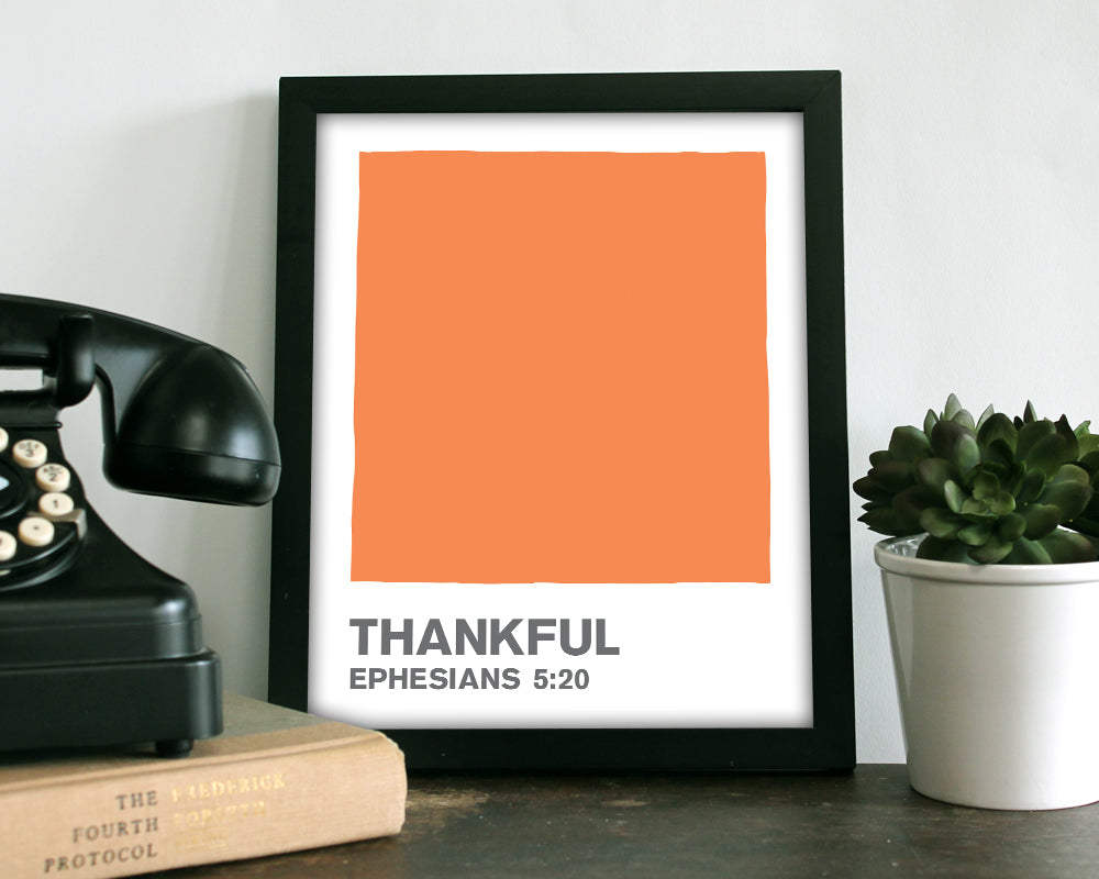 Thankful Orange Color Swatch- Art Print