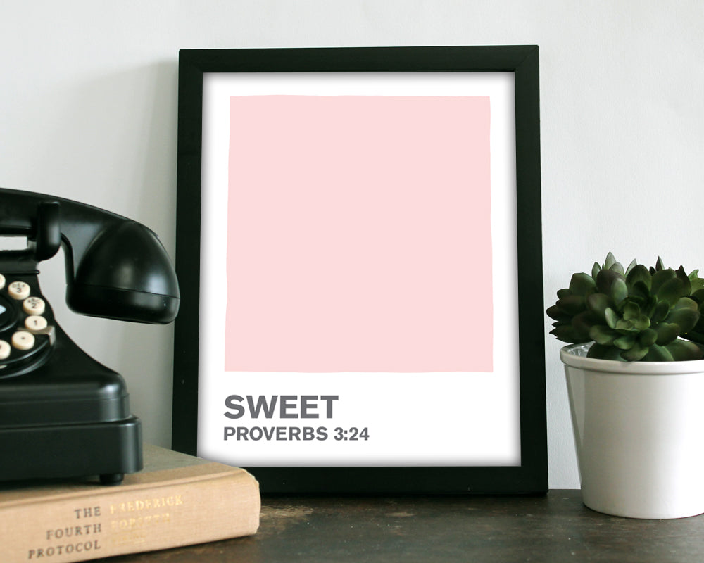 Sweet Pink Color Swatch- Art Print