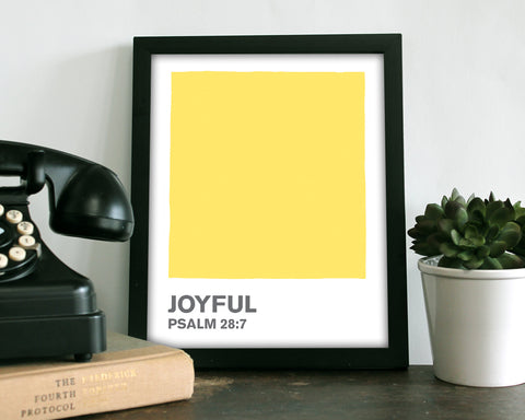 Joyful Yellow Color Swatch- Art Print