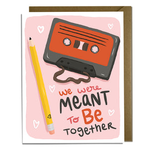 Cassette Tape & Pencil Love Card