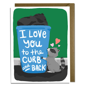 Raccoon Trash Love Card