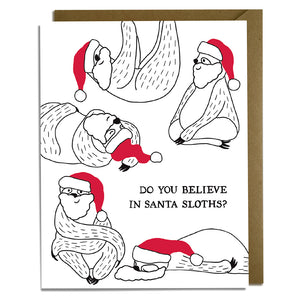 Santa Sloths - Christmas Card