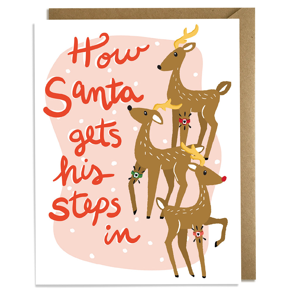 Santa Steps - Christmas Card