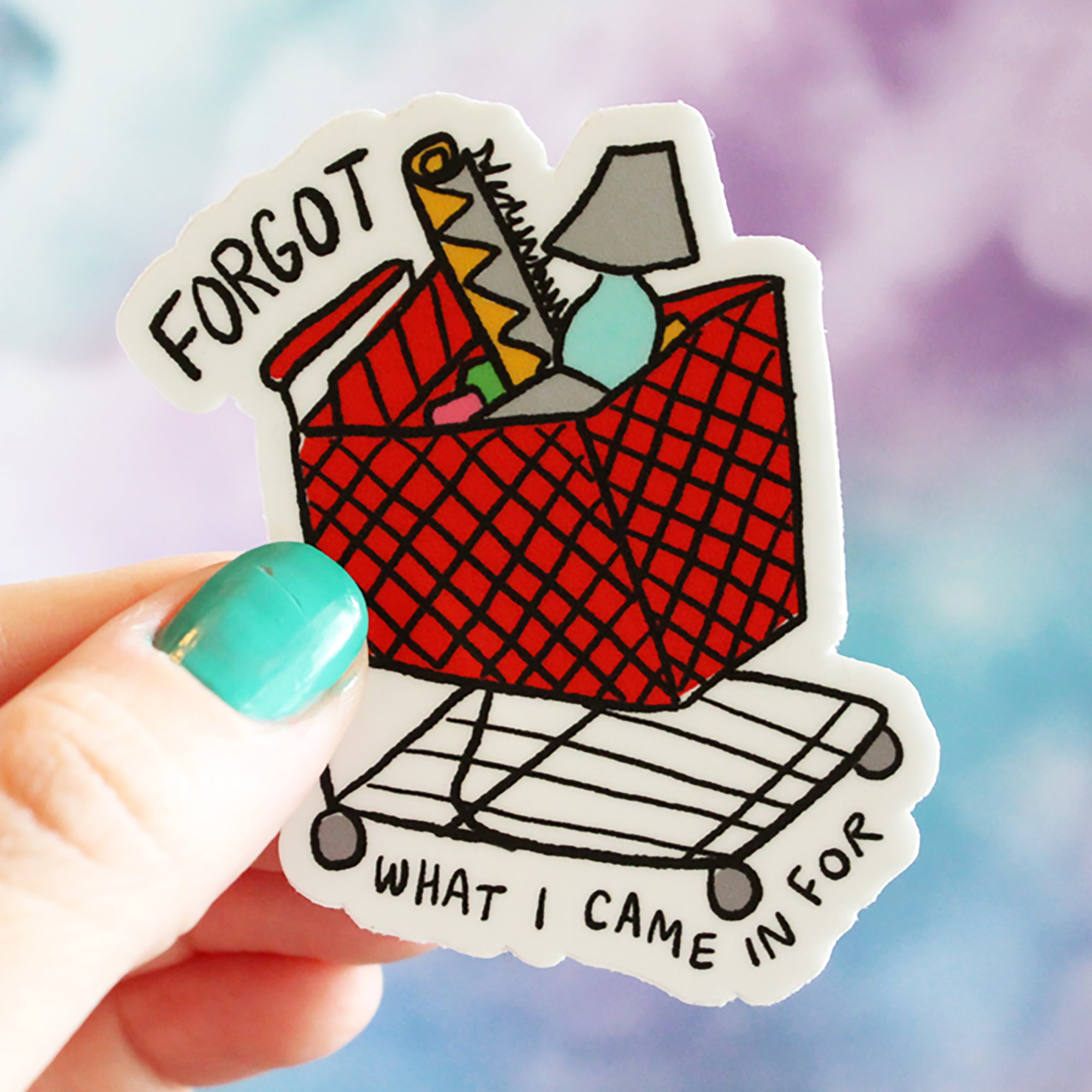 Cart Button Sticker Shopping Cart Sticker – Kat French Design