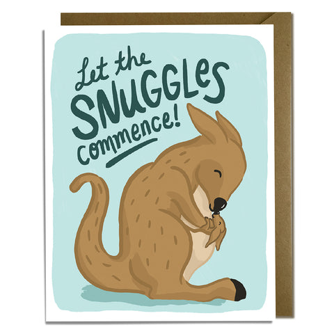 Snuggles Kangaroo Baby Card