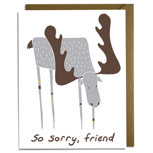 Sorry, Friend - Moose Sympathy Card