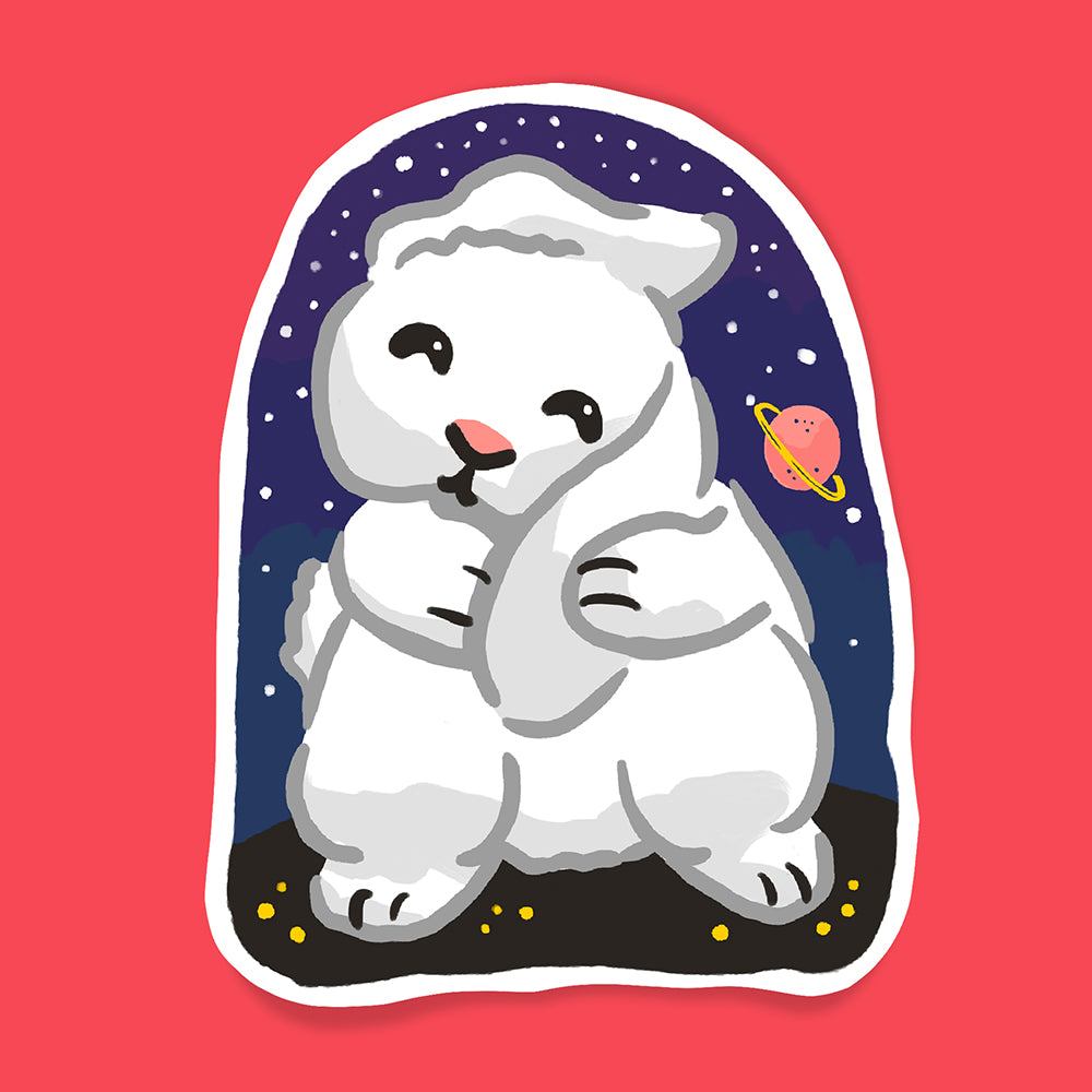 Space Bunny Sticker