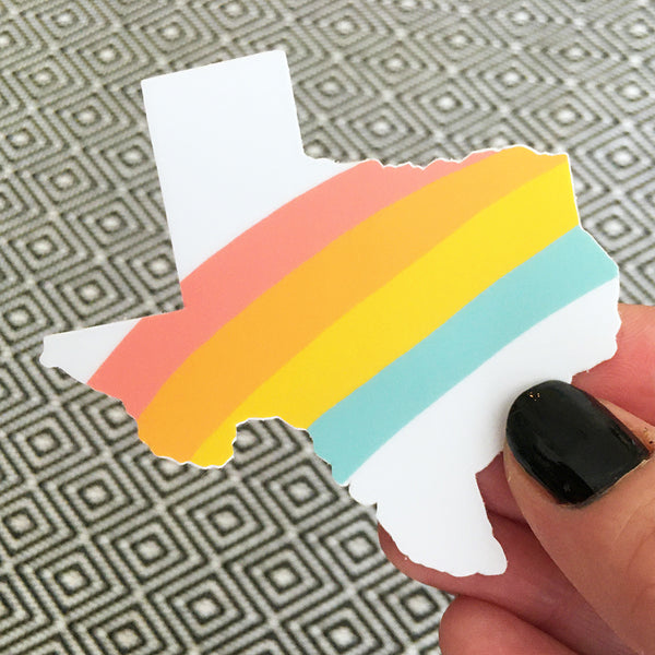 Texas Rainbow Sticker