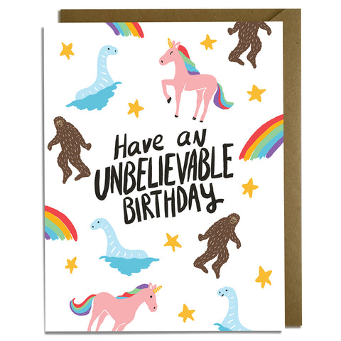 Unbelievable Bigfoot Birthday Card