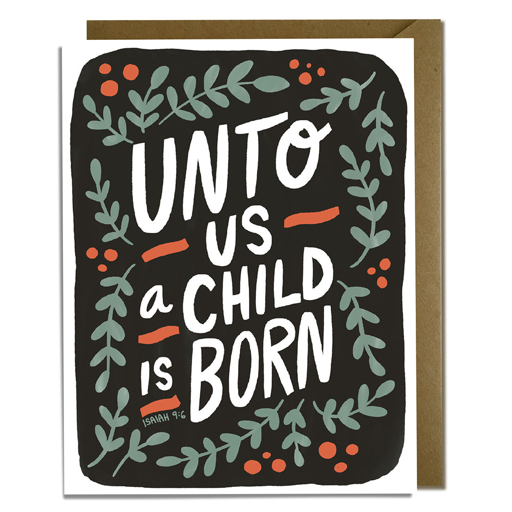 Unto Us a Child is Born - Christmas Card