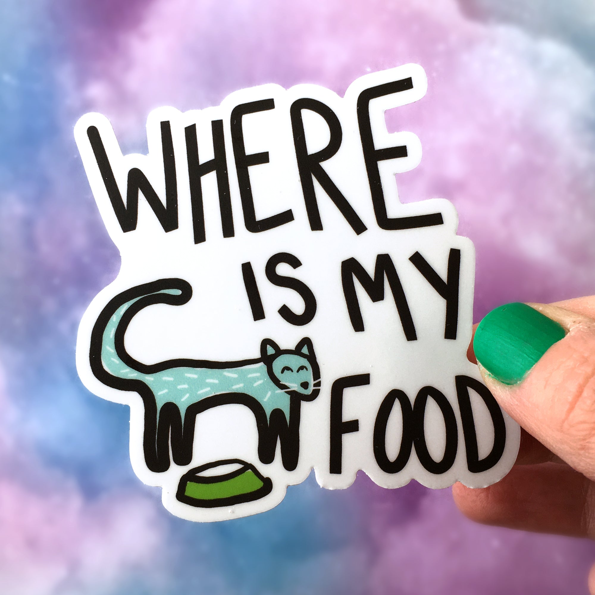 Where Is My Food Cat Sticker