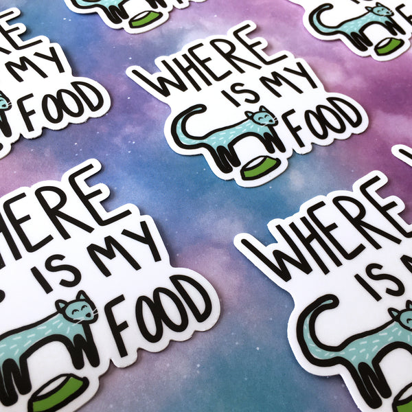 Where Is My Food Cat Sticker