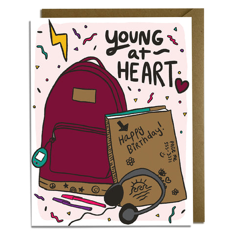 Young At Heart Retro 90s Birthday Card